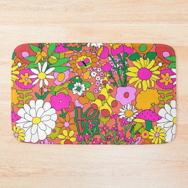 Item preview, 60's Groovy Garden in Peachy Orange designed and sold by YesterdayColl.