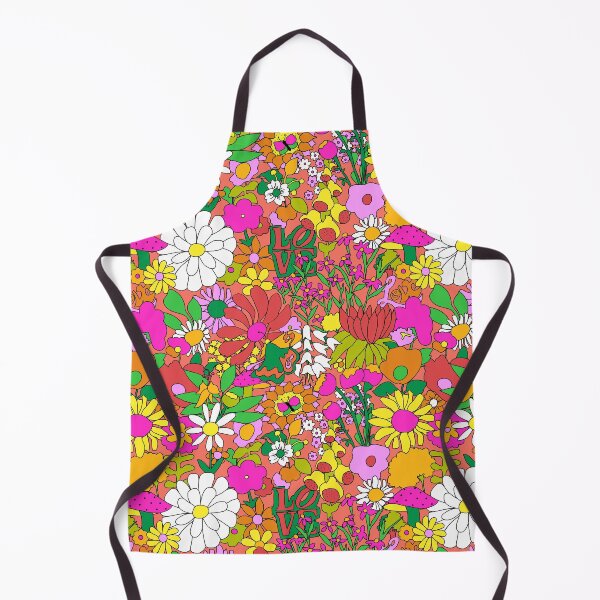 Item preview, 60's Groovy Garden in Peachy Orange designed and sold by YesterdayColl.