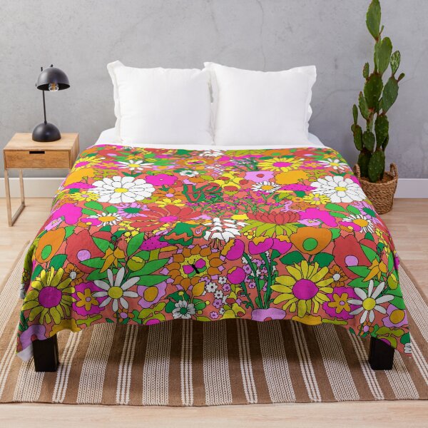 Item preview, 60's Groovy Garden in Peachy Orange designed and sold by YesterdayColl.