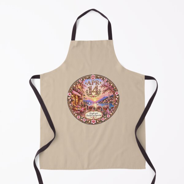 Item preview, April 14 Birthday Floral Lake Sunset Bicycle Design designed and sold by LunaMoments.