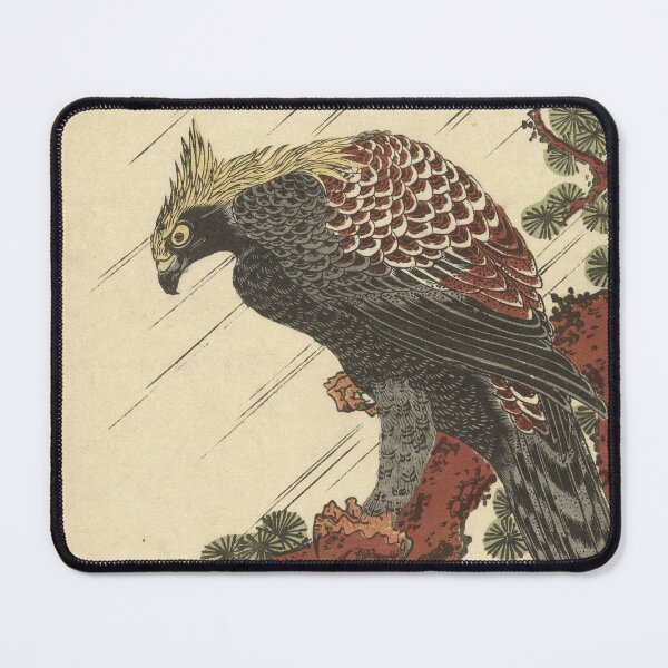 Item preview, Eagle on a Pine Branch in the Rain by Isoda Koryusai, circa 1770-1780 designed and sold by Exhumed Archives.