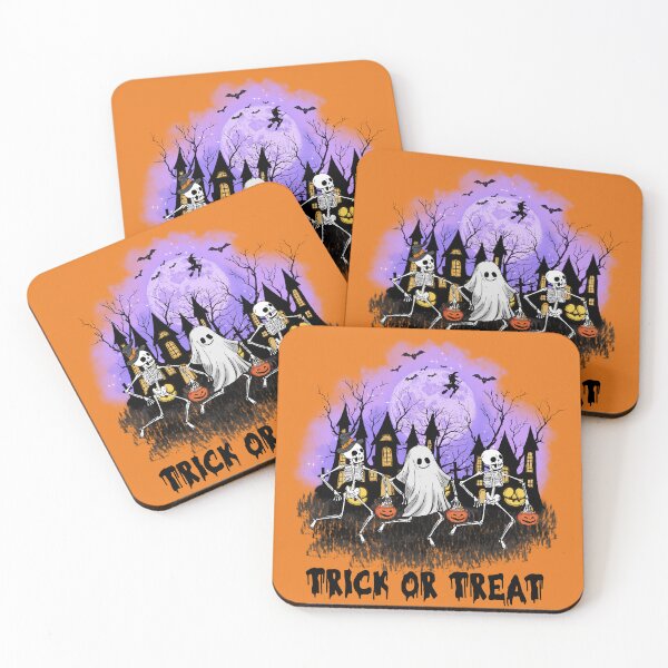 Item preview, Trick or Treat Skeletons and Ghost Halloween Haunted House designed and sold by Travelslightly.