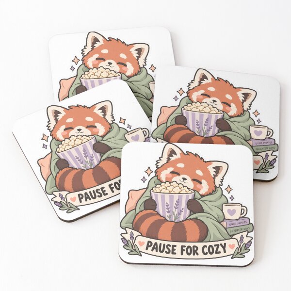 Item preview, Pause for Cozy - Movie Night Red Panda designed and sold by DrowsySidequest.