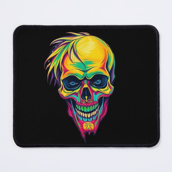 Item preview, Psychedelic Neon Punk Skull - Colorful Rocker Art designed and sold by ERODED SELF.