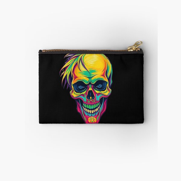 Item preview, Psychedelic Neon Punk Skull - Colorful Rocker Art designed and sold by ERODED SELF.