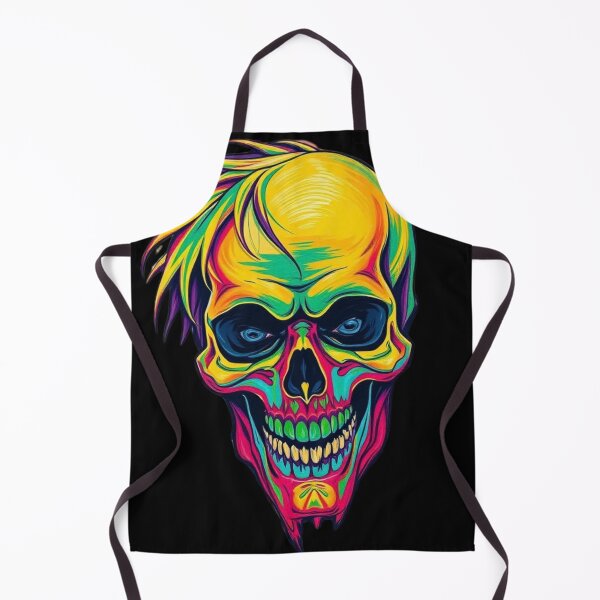 Item preview, Psychedelic Neon Punk Skull - Colorful Rocker Art designed and sold by ERODED SELF.