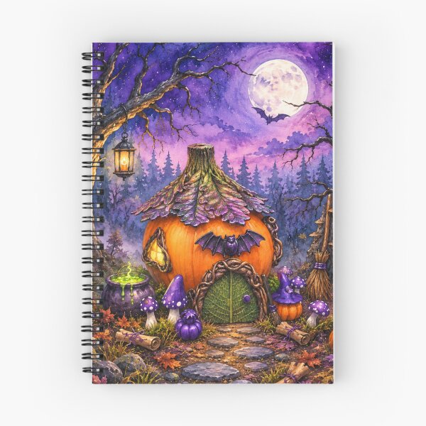 Item preview, Halloween Scene - Bat Witch Cottage - Pumpkin House designed and sold by Dew Drop Crafts .
