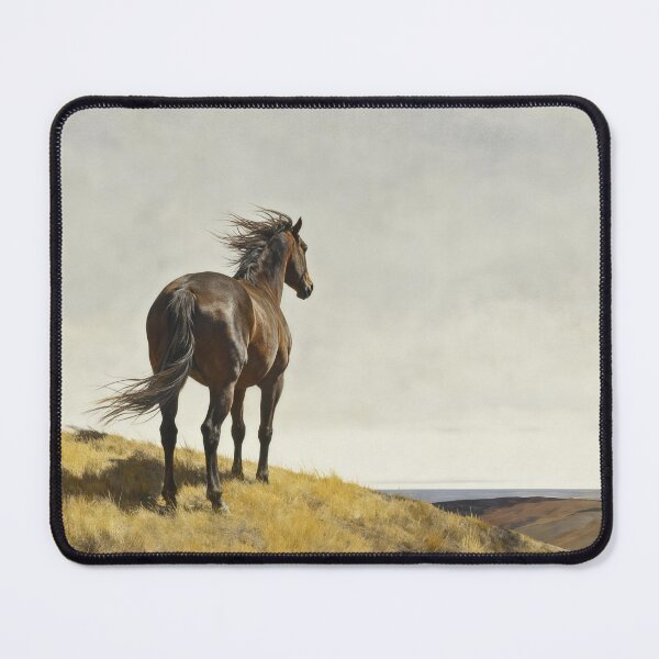 Item preview, Brown Horse on Golden Hill Looking Far designed and sold by KAMOCHI Art.