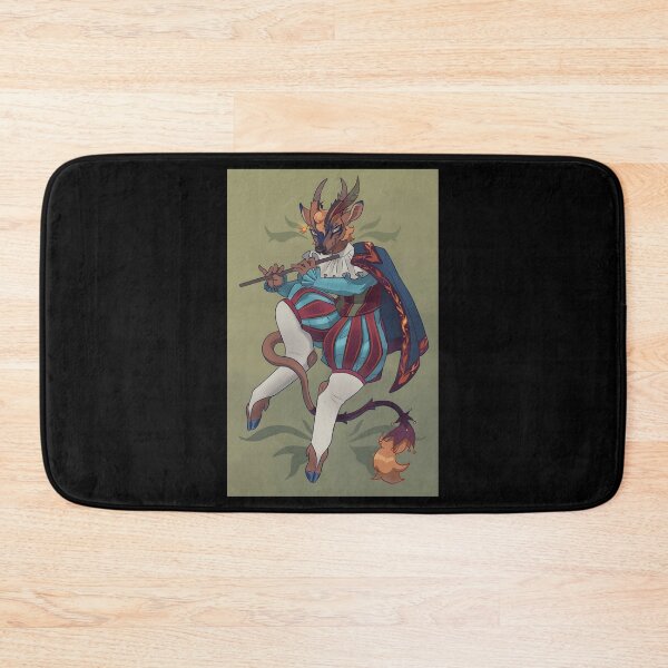 Item preview, Enigmatic Deer Bard Playing Flute designed and sold by Catsi-Nook-Art.