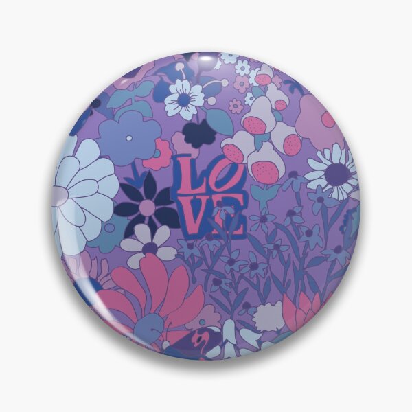 Item preview, 60's Groovy Garden in Ultraviolet designed and sold by YesterdayColl.