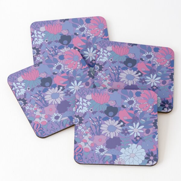 Item preview, 60's Groovy Garden in Ultraviolet designed and sold by YesterdayColl.