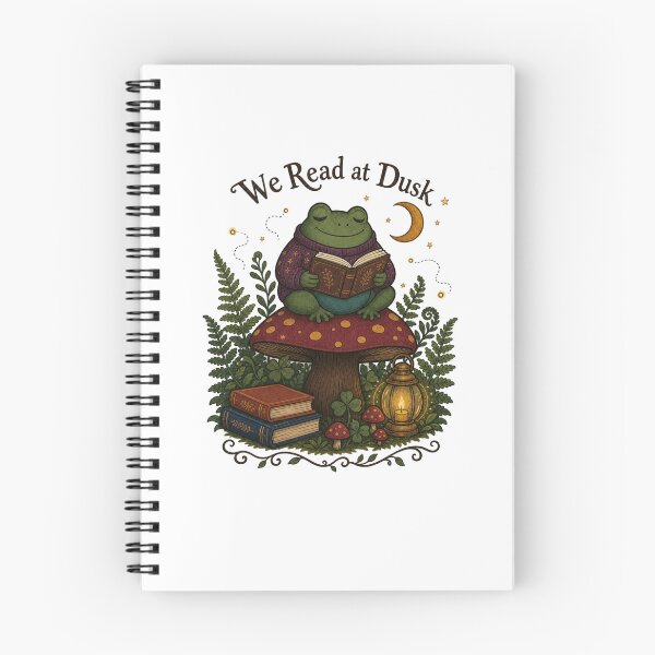 Item preview, Cottagecore Frog Reading Shirt, Frog On Mushroom With Book designed and sold by MOSIDRIP™.
