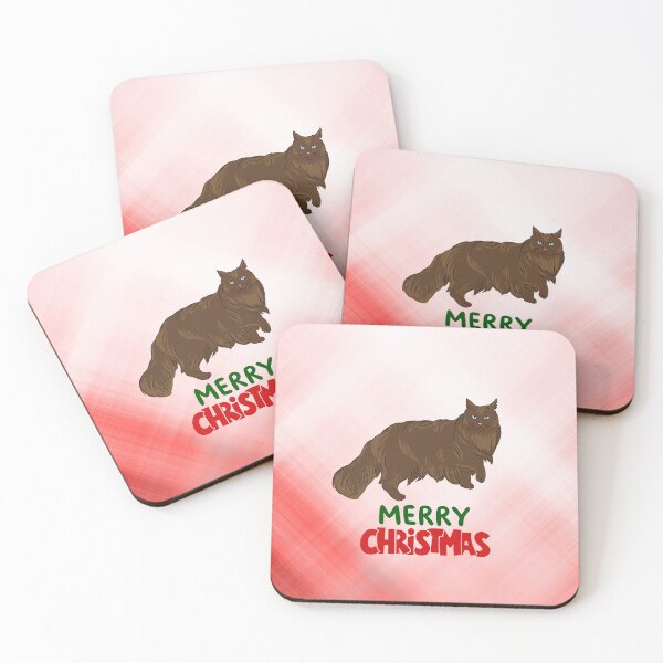 Item preview, Cute Maine Coon Cat Merry Christmas Holiday Art designed and sold by stormk10.