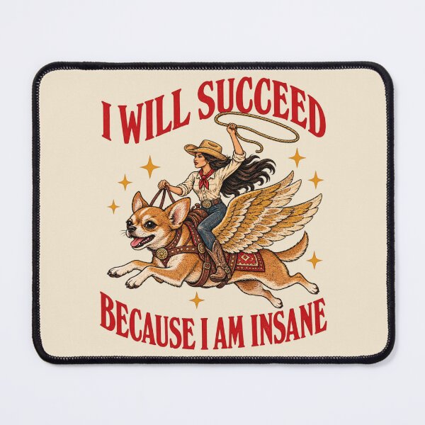 Item preview, Winged Chihuahua Cowgirl Retro Weird Western Art designed and sold by AmiGraph.