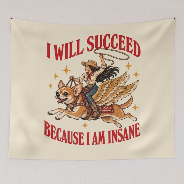 Item preview, Winged Chihuahua Cowgirl Retro Weird Western Art designed and sold by AmiGraph.