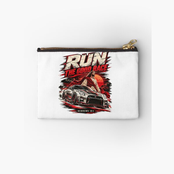 Item preview, Run The Good Race Hebrews 12:1 Christian Car Racing, Faith Bible Verse Racing Gift designed and sold by Rimadesign01.