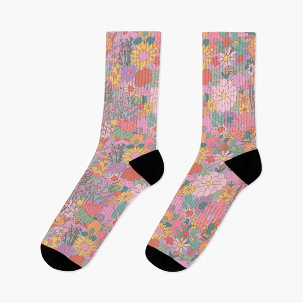 Item preview, 60's Groovy Garden in Faded Pastel designed and sold by YesterdayColl.