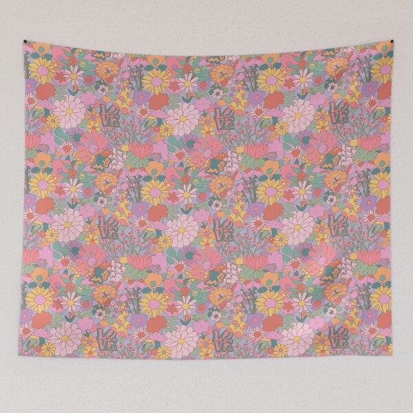 Item preview, 60's Groovy Garden in Faded Pastel designed and sold by YesterdayColl.