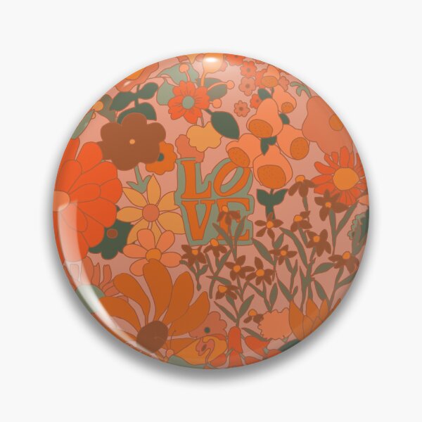 Item preview, 60's Groovy Garden in Orange Cream designed and sold by YesterdayColl.
