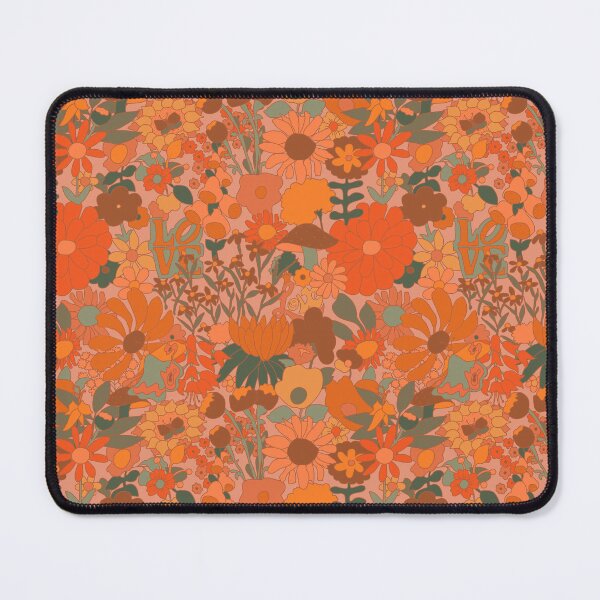 Item preview, 60's Groovy Garden in Orange Cream designed and sold by YesterdayColl.