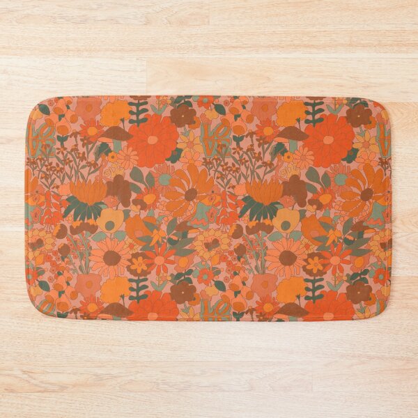 Item preview, 60's Groovy Garden in Orange Cream designed and sold by YesterdayColl.