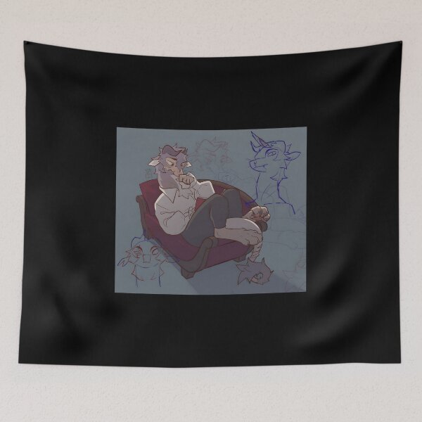 Item preview, Charming Creature Sketches in a Cozy Chair designed and sold by Catsi-Nook-Art.