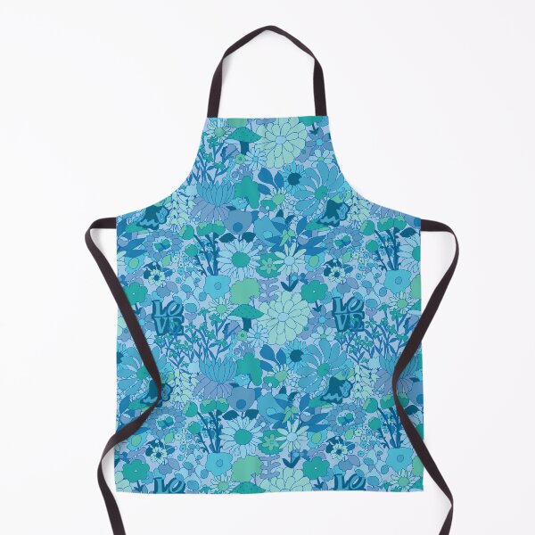 Item preview, 60's Groovy Garden in Blue designed and sold by YesterdayColl.