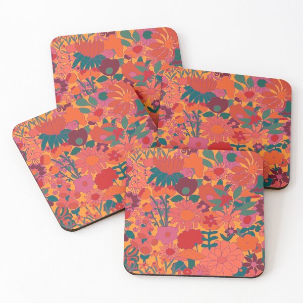 Item preview, 60's Groovy Garden in Saffron designed and sold by YesterdayColl.