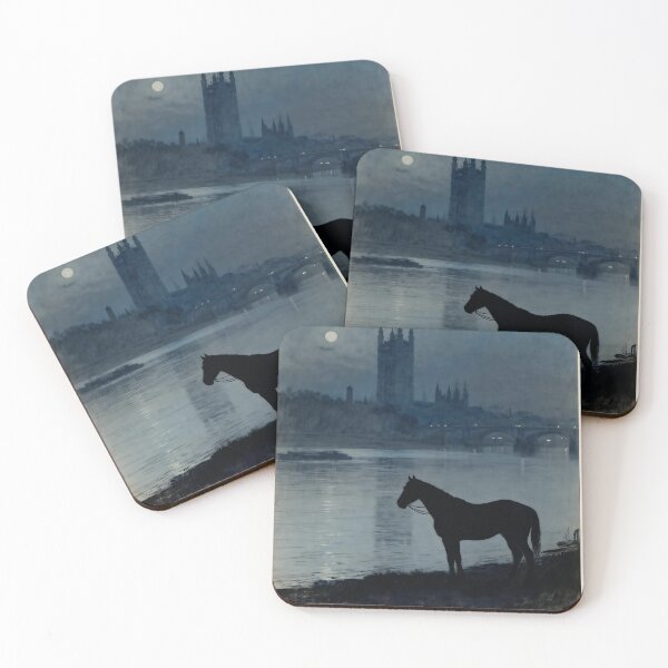 Item preview, Black Horse by River Moonlit Cathedral designed and sold by KAMOCHI Art.