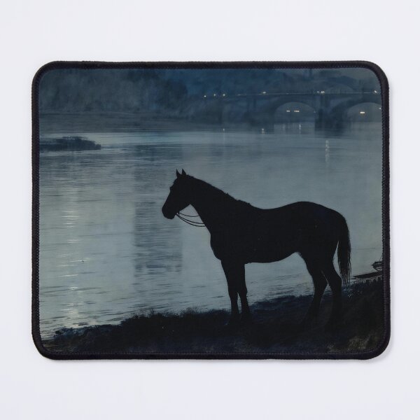 Item preview, Black Horse by River Moonlit Cathedral designed and sold by KAMOCHI Art.