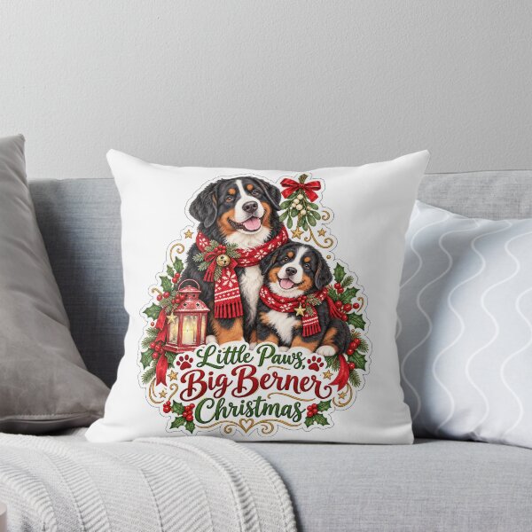 Item preview, Little Paws Big Berner Bernese Christmas Pair designed and sold by badburropress.
