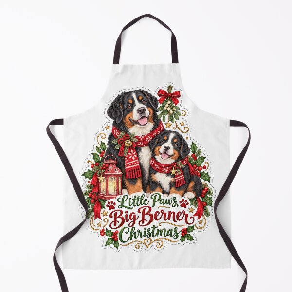 Item preview, Little Paws Big Berner Bernese Christmas Pair designed and sold by badburropress.