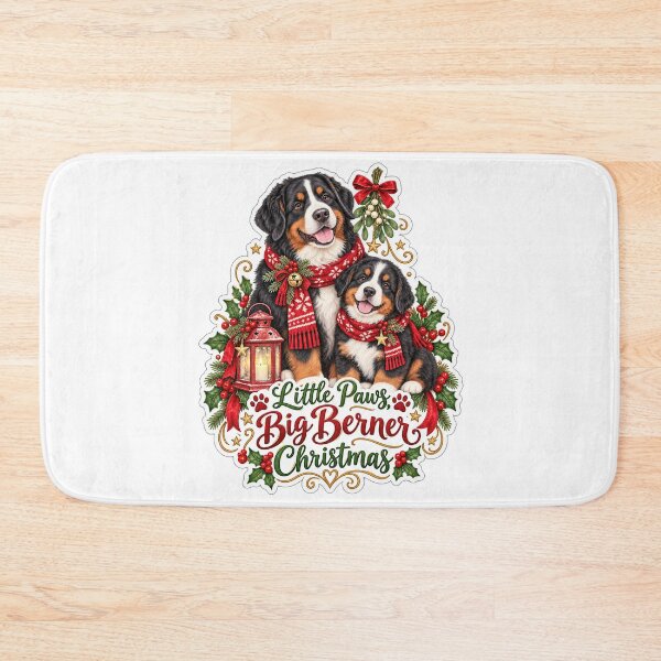 Item preview, Little Paws Big Berner Bernese Christmas Pair designed and sold by badburropress.