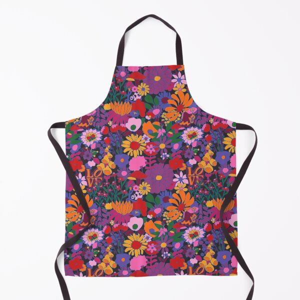 Item preview, 60's Groovy Garden in Midnight designed and sold by YesterdayColl.