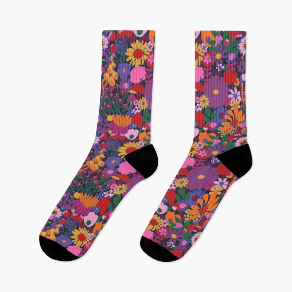 Item preview, 60's Groovy Garden in Midnight designed and sold by YesterdayColl.
