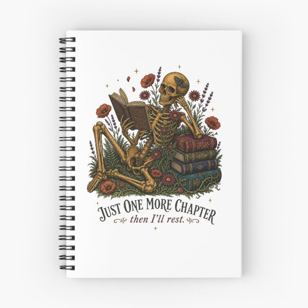 Item preview, Skeleton Reading Shirt, Wildflower Bookish Tee designed and sold by MOSIDRIP™.