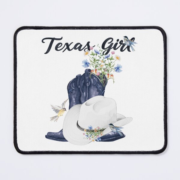 Item preview, Texas Girl with Cowboy Boots/Hat, Wildflowers & Birds designed and sold by JeweledDesigns.