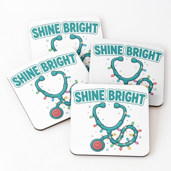 Item preview, Shine Bright Nurse Christmas Lights Stethoscope Funny Nurse Shirt designed and sold by dostielee.