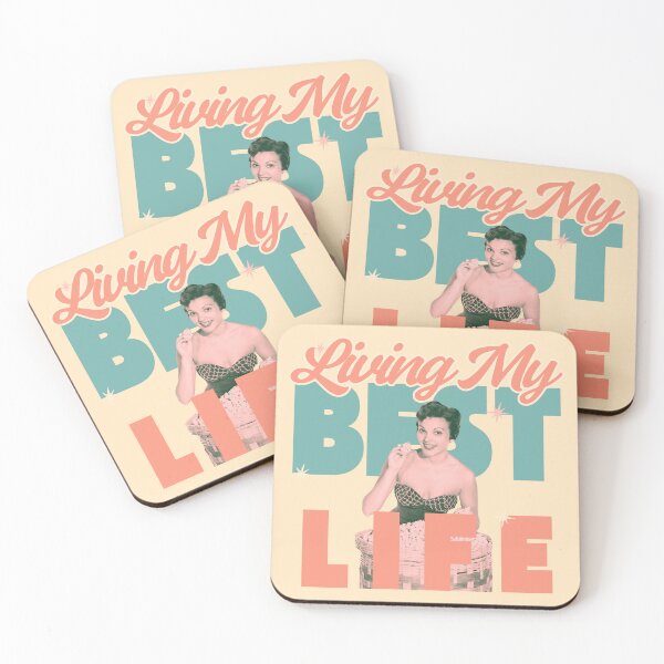 Item preview, Living My Best Life Retro designed and sold by WaveyJane.