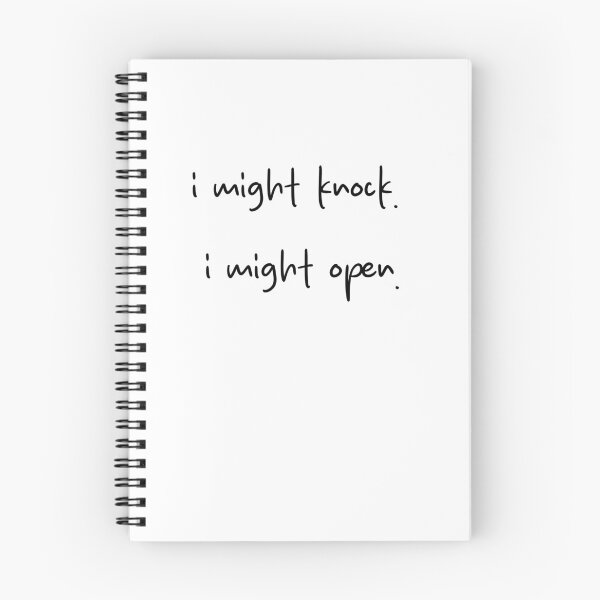 Item preview, "I might knock." "I might open." - Ilya Rozanov and Shane Hollander quote, Heated Rivalry, Hollanov, the cottage, hockey romance designed and sold by RosefinchArt.
