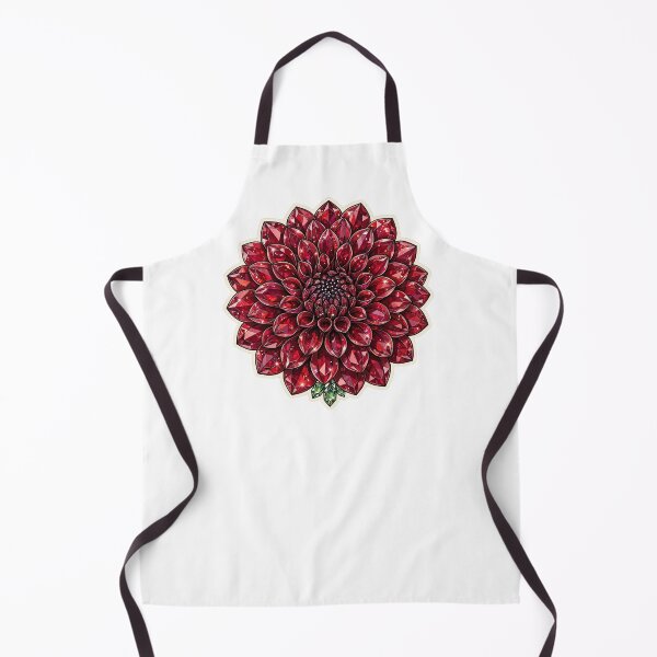 Item preview, Deep Red Dahlia Crystal Sticker - Ruby Layered Flower designed and sold by FineLineBotanical .