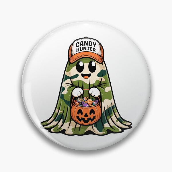 Item preview, Candy Hunter Camo Ghost – Cute Halloween Trick or Treat designed and sold by Travelslightly.