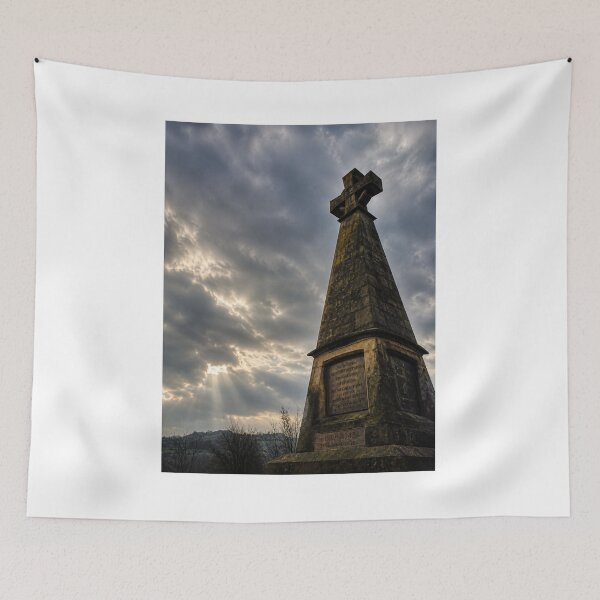 Item preview, Remembrance at Pic Tor, Matlock's Historic War Memorial Against a Dramatic Sky designed and sold by Astute-Artio-Photography.
