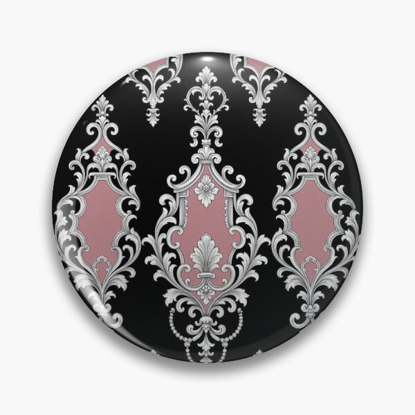 Item preview, Black, Matte Dusty Pink & Silver Baroque designed and sold by DesignsByPrnces.
