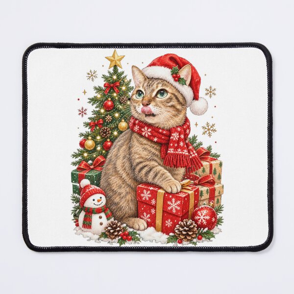 Item preview, Christmas cat snowman gift designed and sold by HappySmile123.