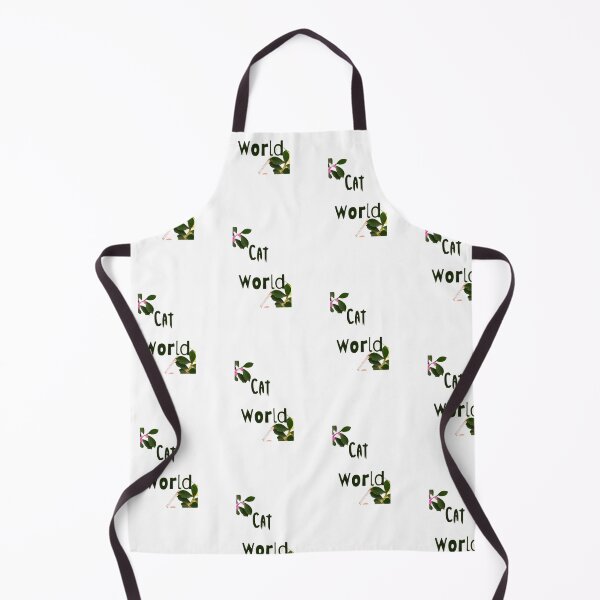 Item preview, Cat World Botanical Leaf Typography Art Print designed and sold by iceberg5000000.
