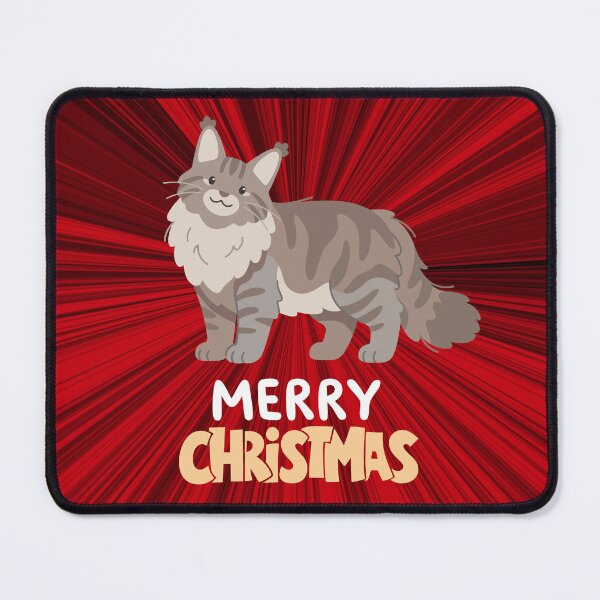 Item preview, Cute Maine Coon Cat Merry Christmas Holiday Art designed and sold by stormk10.