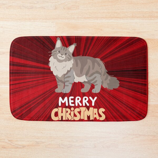 Item preview, Cute Maine Coon Cat Merry Christmas Holiday Art designed and sold by stormk10.