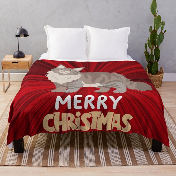 Item preview, Cute Maine Coon Cat Merry Christmas Holiday Art designed and sold by stormk10.