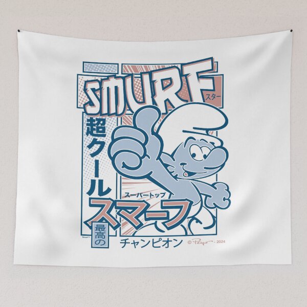 Item preview, The Smurfs Smurf Star Super Cool Vintage Manga Poster Essential  designed and sold by circliqueart.